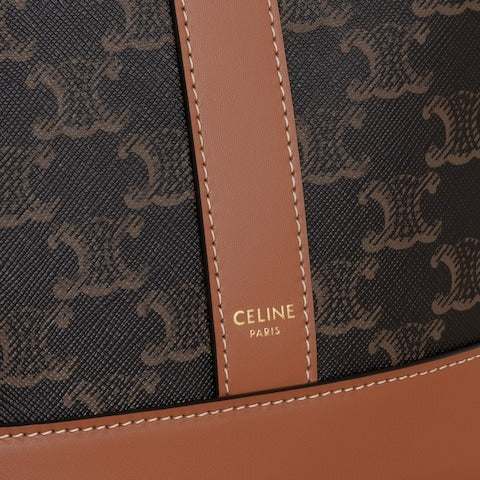 Medium Bucket In Triomphe Canvas and Calfskin