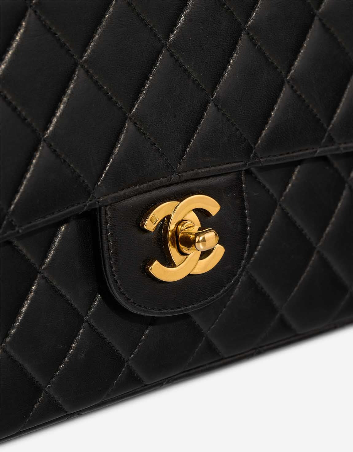 Black Quilted Lambskin Vintage Medium Classic Kelly