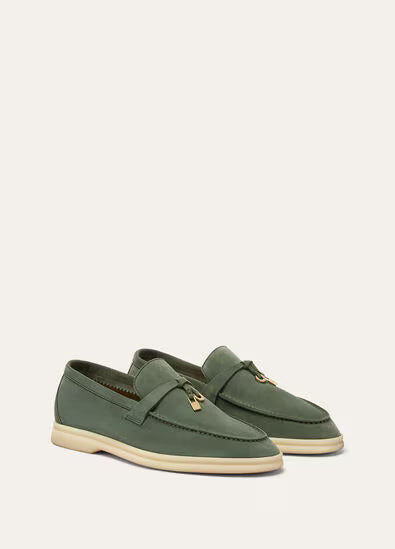 Rain Drops - Green Lagoon Summer Charms Walk Loafer Suede