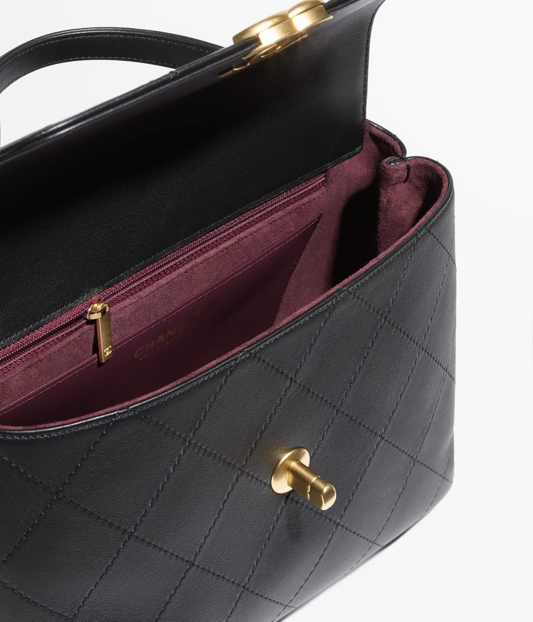 Large Flap Bag With Top Handle