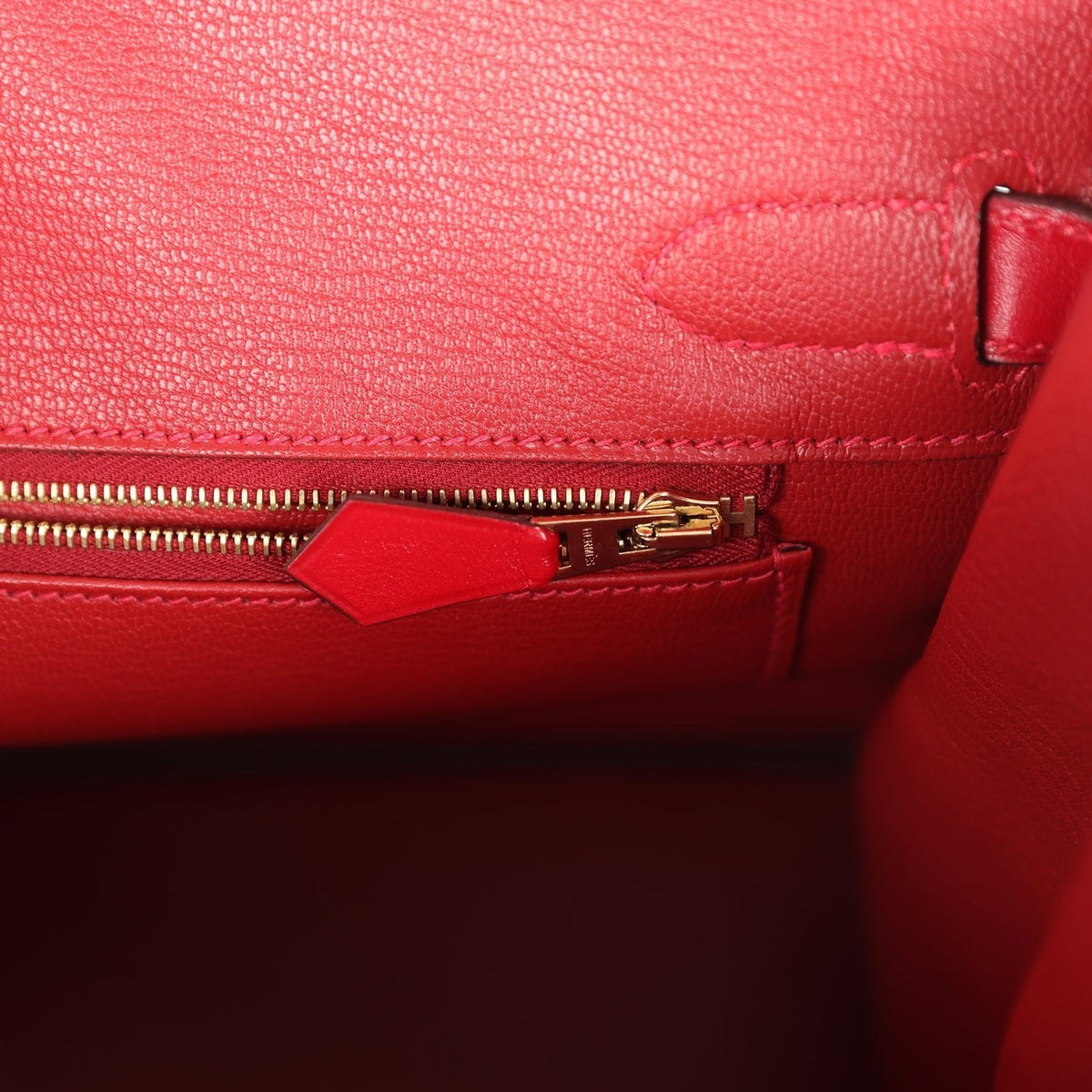Birkin 30 Rouge Vif Tadelakt Gold Hardware