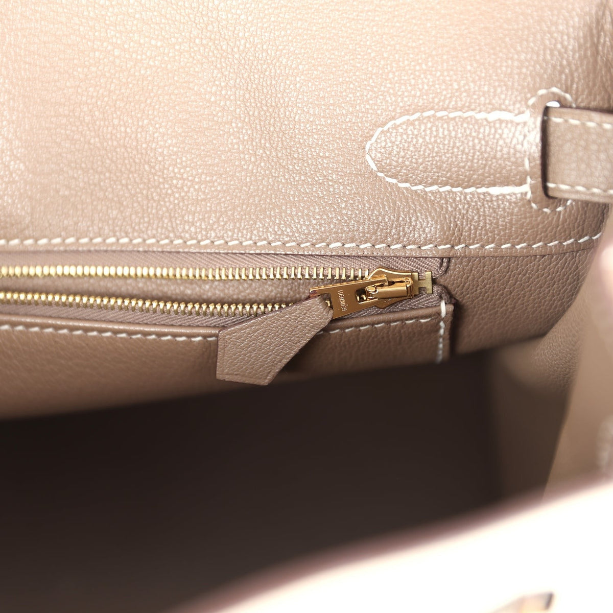 Hermès Special Order (HSS) Birkin 30 Etoupe and Craie Togo Brushed Gold Hardware