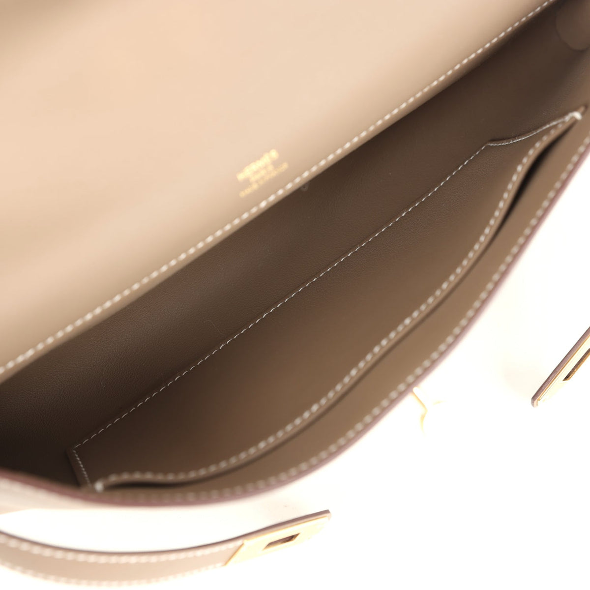 Kelly Cut Etoupe Swift Gold Hardware