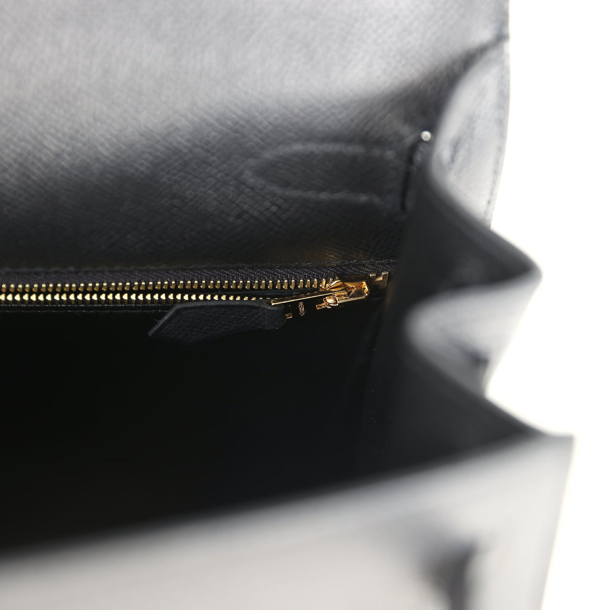 Kelly Sellier 28 Black Epsom Gold Hardware