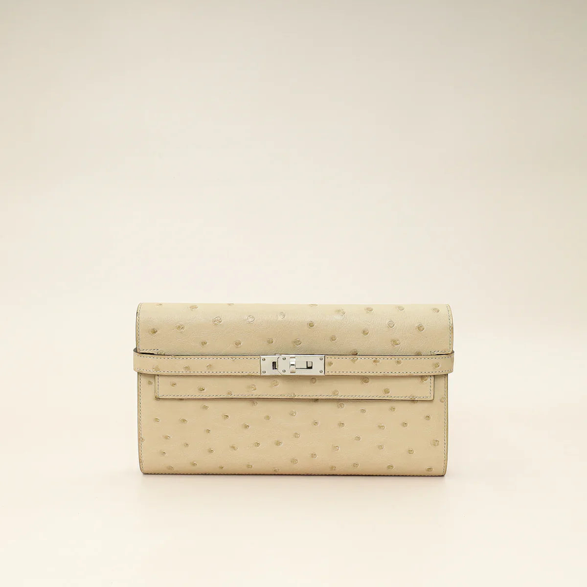 Hermes Parchemin Ostrich Kelly Wallet