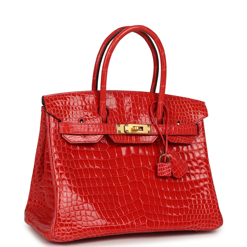 Hermès Birkin 25 crocodile red gold hardware 01