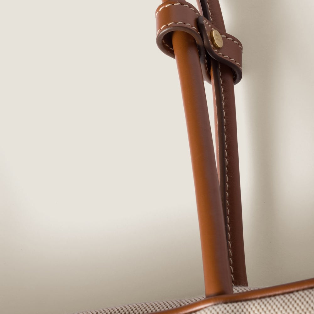 Miu Miu Beau Canvas And Leather Bag