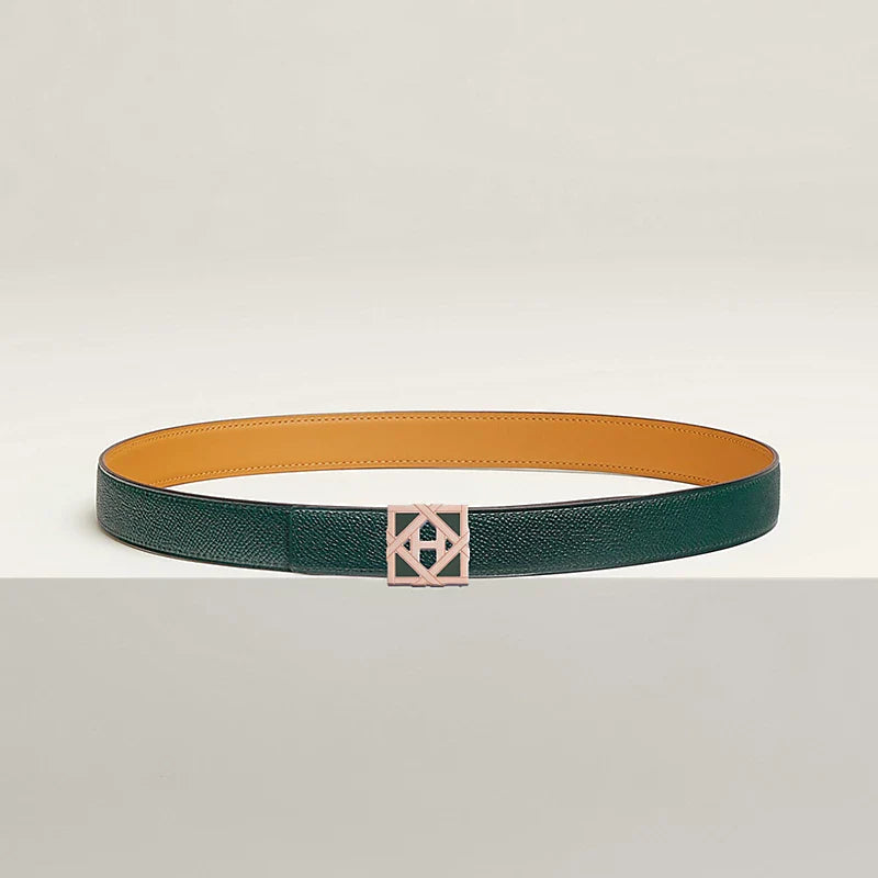H Roseraie Belt Buckle & Hermès Sur Mer Reversible Leather Strap 24 MM
