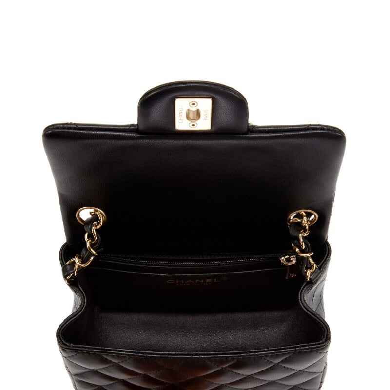 Lambskin Quilted CC Classic Mini Square Flap