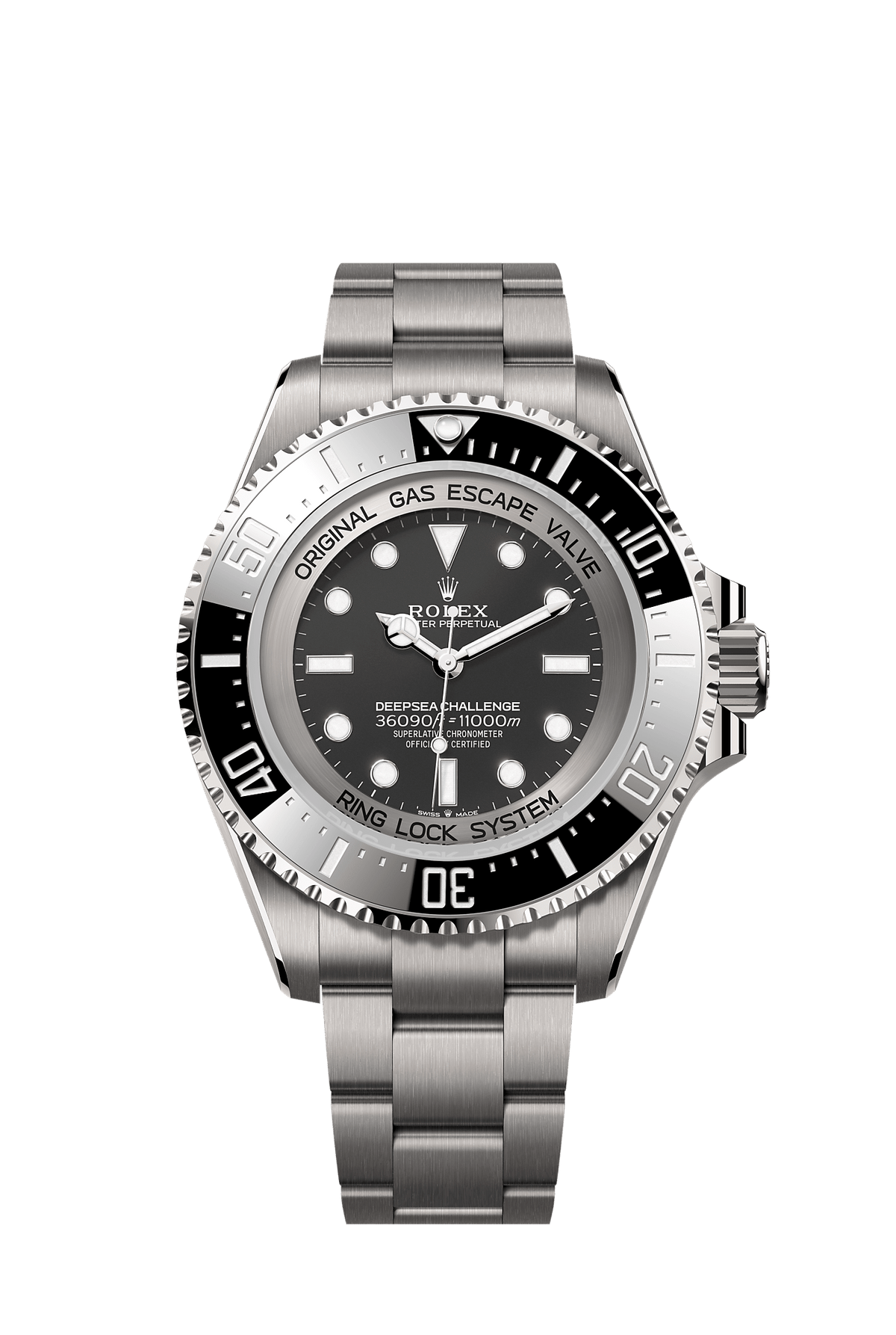 Deepsea Challenge 50mm RLX Titanium Intense Black Dial Unidirectional Bezel Oyster Bracelet Self-Winding Watch