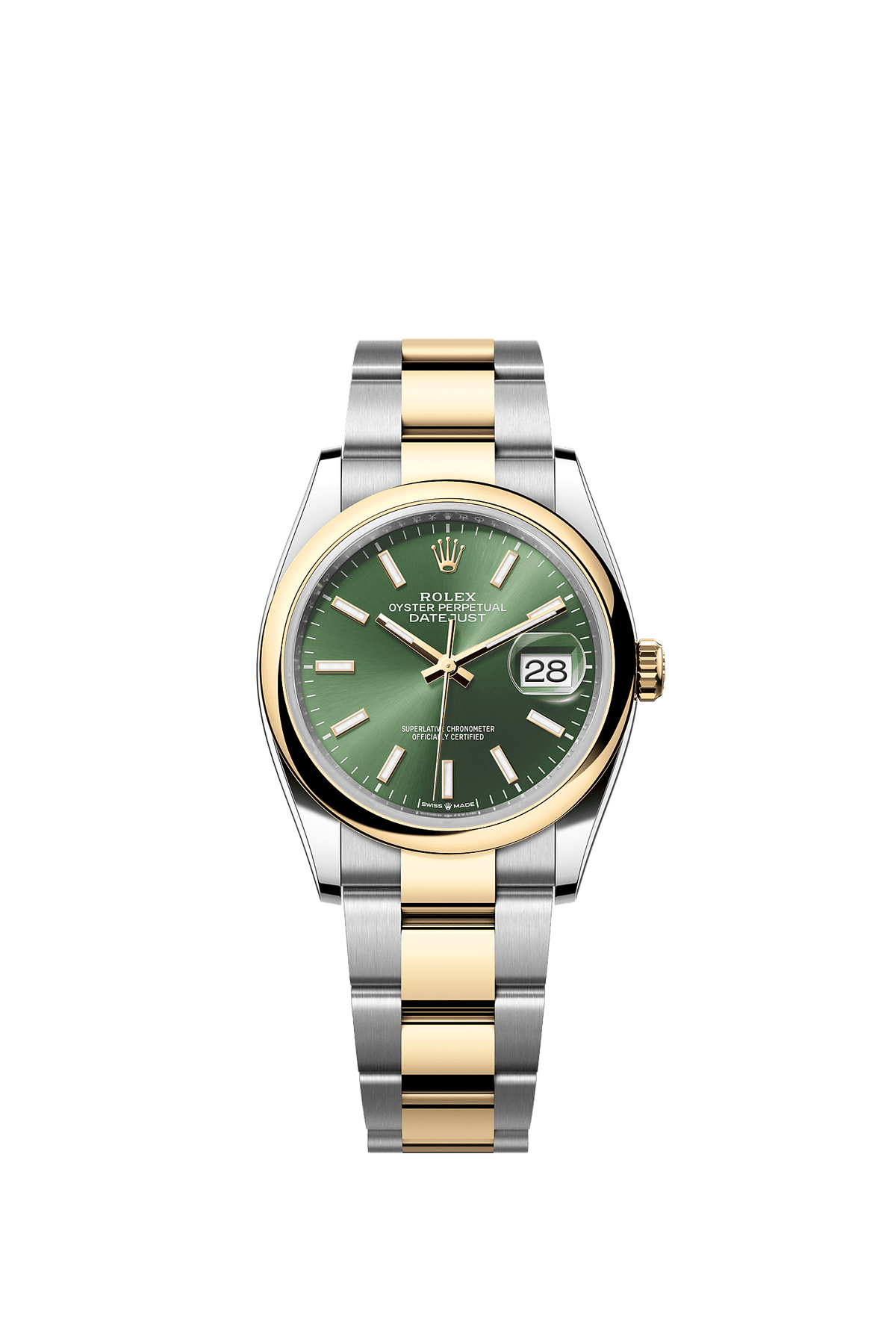 Datejust 36 36mm Oystersteel Yellow Gold Olive Green Dial Oyster Bracelet Self-Winding Watch