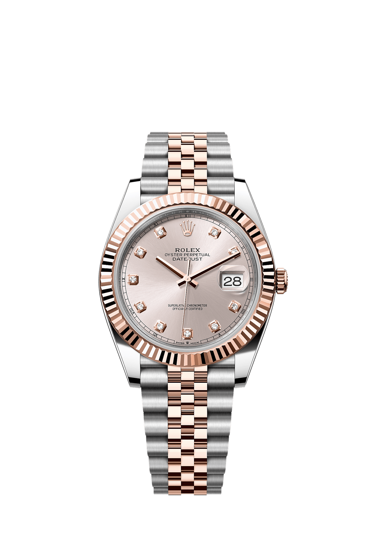 Datejust 41 41mm Oystersteel Everose Gold Sundust Diamond Dial Jubilee Bracelet Self-Winding Watch