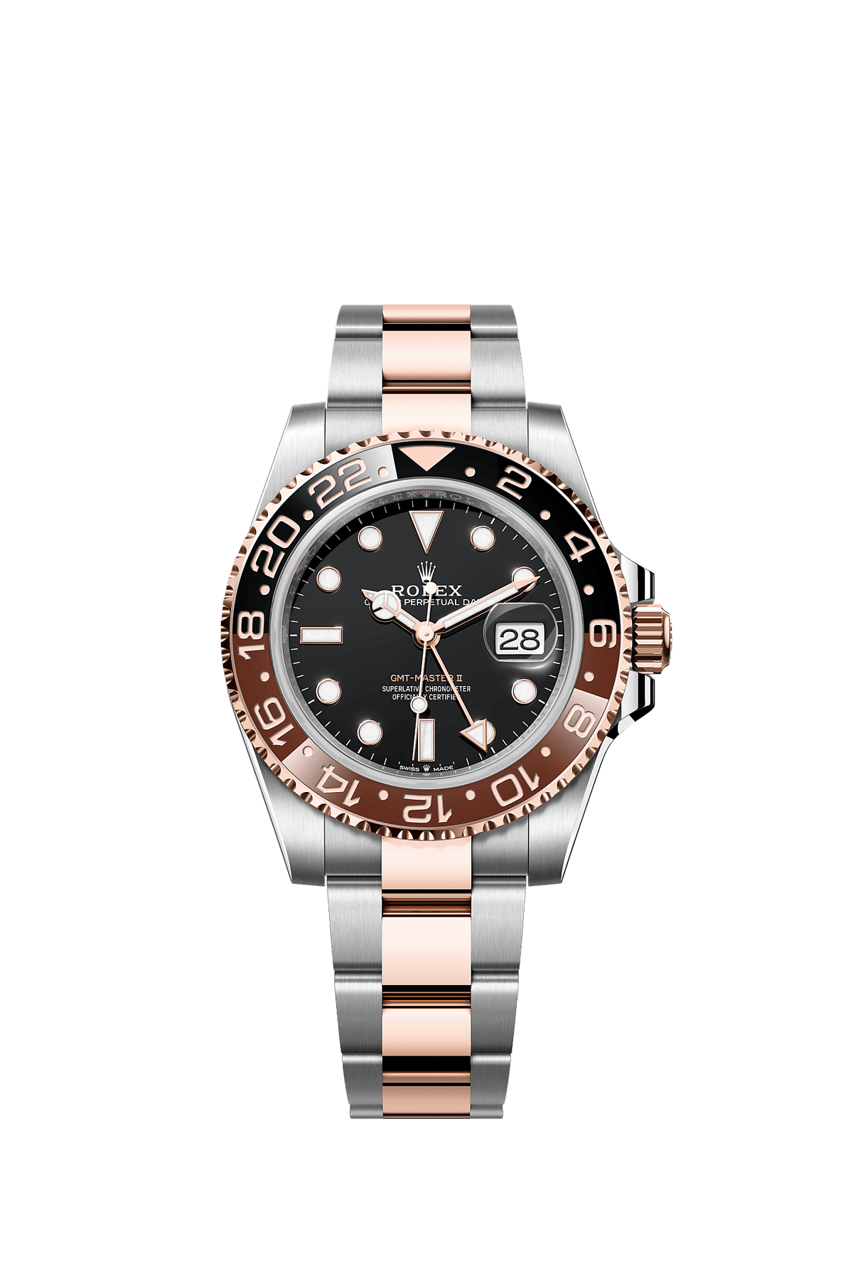 GMT-Master II 40mm Oystersteel Everose Gold Black Dial Oyster Bracelet Self-Winding Watch