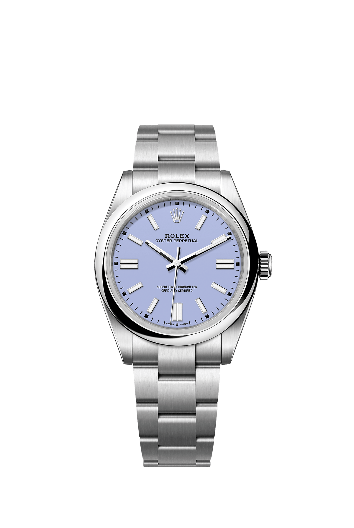 Oyster Perpetual 41 41mm Oystersteel Lavender Dial Smooth Bezel Oyster Bracelet Self-Winding Watch