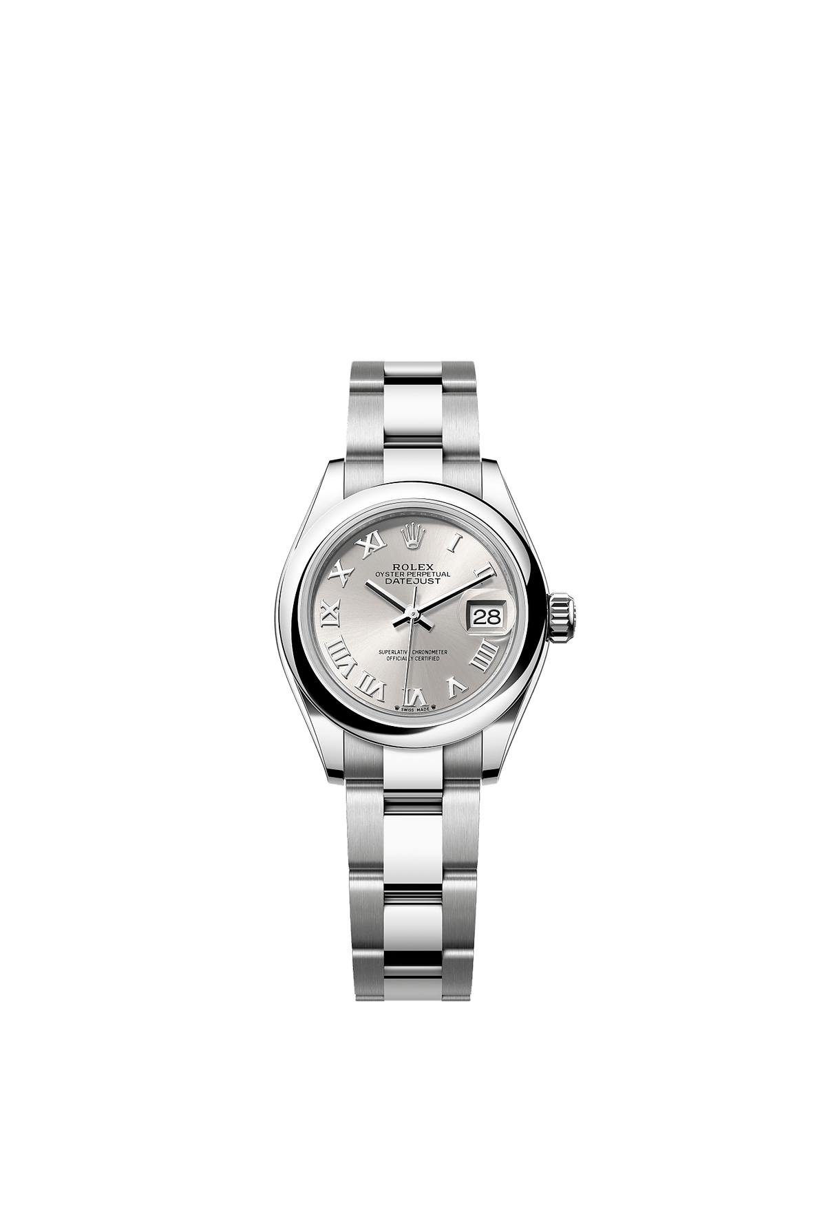 Lady-Datejust 28 Oystersteel Silver Dial Oyster Bracelet 28mm Self-Winding Watch
