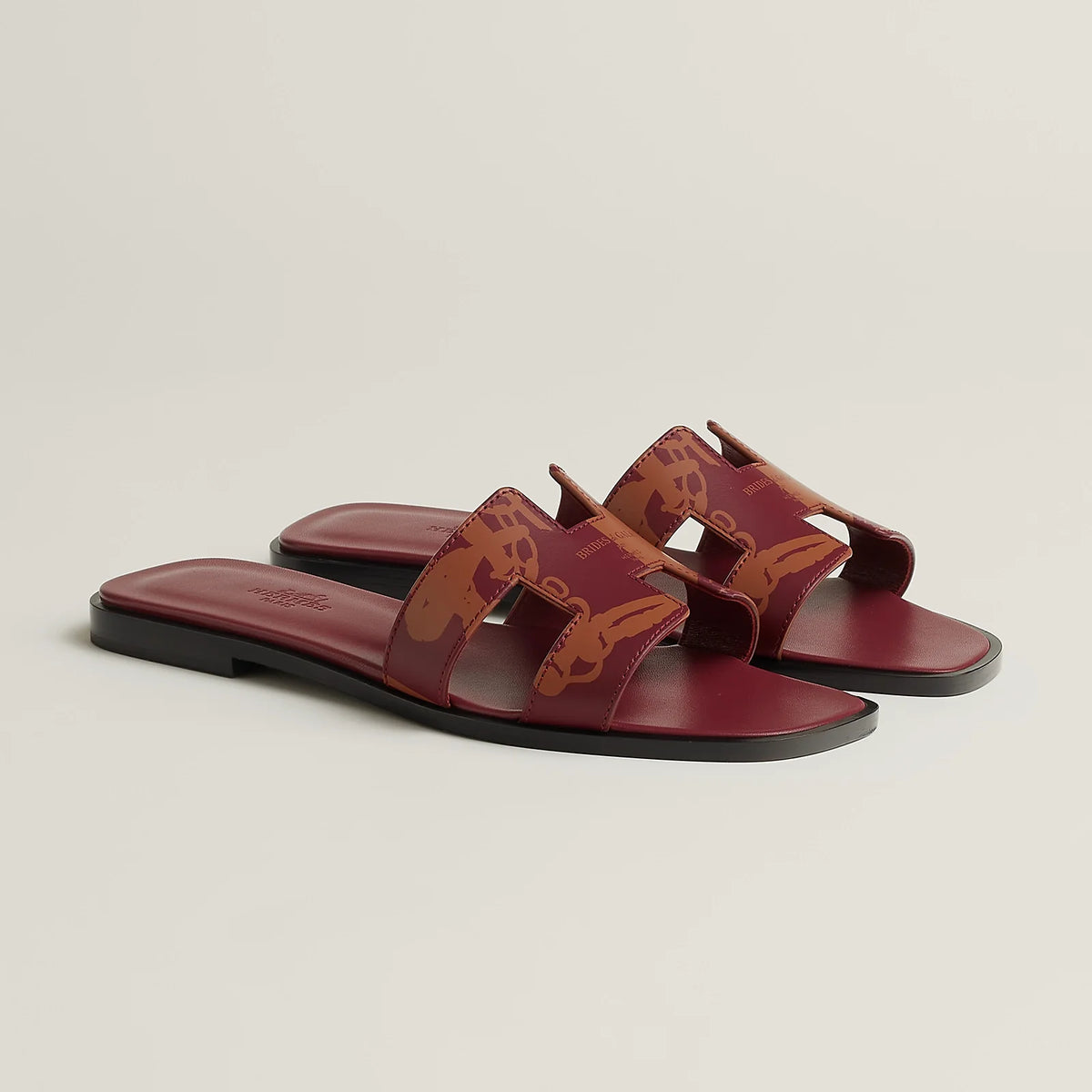 Gris Nuage - Rouge H/Naturel Oran sandal