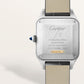 Santos-Dumont Large 43.5mm x 31.4mm Steel Yellow Gold Silvered Satin-Finish Dial Anthracite Gray Alligator Strap Self-Winding Watch