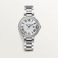 Ballon Bleu 33mm Steel Automatic Diamond Bezel Silver Guilloché Dial Steel Bracelet Watch