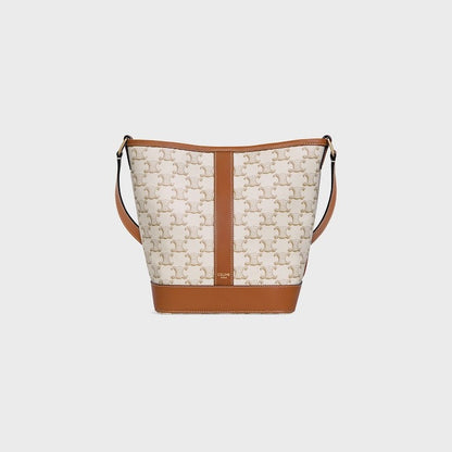 Medium Bucket In Triomphe Canvas and Calfskin