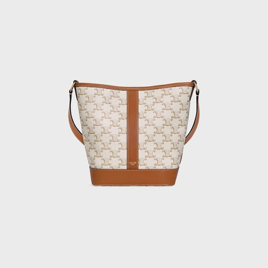 Medium Bucket In Triomphe Canvas and Calfskin