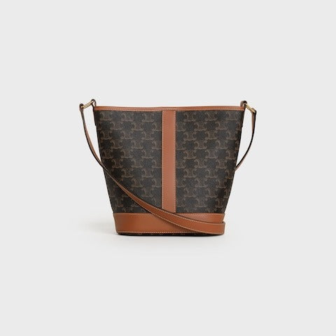 Medium Bucket In Triomphe Canvas and Calfskin