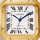 Santos de Cartier Medium 35.1mm Yellow Gold Silvered Opaline Dial Yellow Gold Bracelet Self-Winding Watch