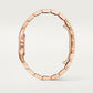 ساعة Panthère de Cartier صغيرة مقاس 30.3 مم × 22 مم، مصنوعة من ذهب وردي، إطار مرصع بالألماس، تاج مرصع بالألماس، ميناء فضي، وسوار من ذهب وردي مرصع بالألماس، تعمل بحركة كوارتز.