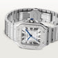Santos de Cartier Medium 35.1mm Steel Diamond Sunray Dial Steel Bracelet Self-Winding Watch