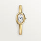 Baignoire Mini 18K Yellow Gold Silvered Dial Yellow Gold Bracelet Watch