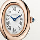 Baignoire Mini 18K Rose Gold Silvered Dial Rose Gold Bracelet Watch