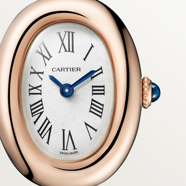 Baignoire Mini 18K Rose Gold Silvered Dial Rose Gold Bracelet Watch