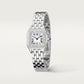 Panthère de Cartier Small 23mm x 30mm Steel Diamond Bezel Blue Crown Silver Dial Steel Bracelet Quartz Watch