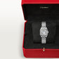 Panthère de Cartier Small 22mm x 30mm Steel Diamond Bezel Blue Crown Silver Dial Steel Bracelet Quartz Watch