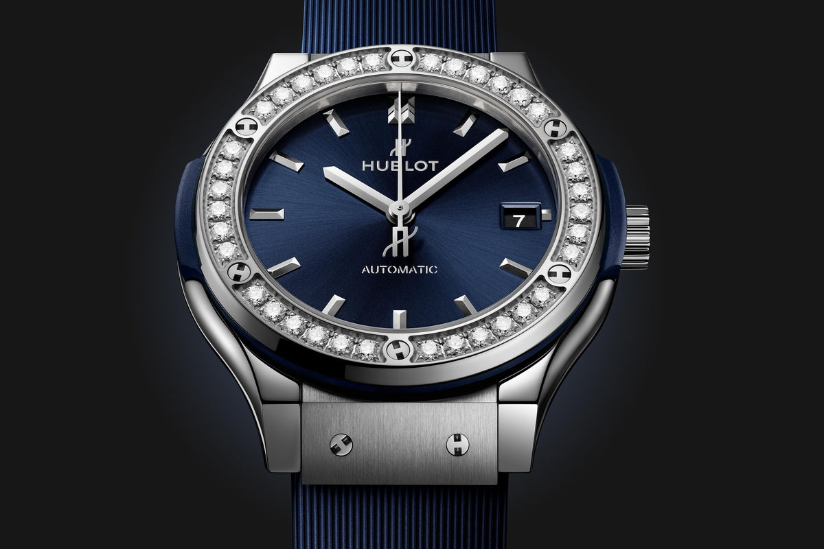 Classic Fusion Titanium Blue Diamonds 38 mm Watch