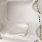 Lambskin Quilted Large Duma Drawstring Backpack White