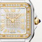Panthère Small 30.3mm x 22.0mm Yellow Gold and Steel Diamond Case Blue Spinel Crown Silver Dial Gold and Steel Bracelet Quartz Watch