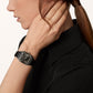 Santos-Dumont Large 43.5mm x 31.4mm Steel Black Lacquer Black Dial Black Alligator Strap Manual-Winding Watch