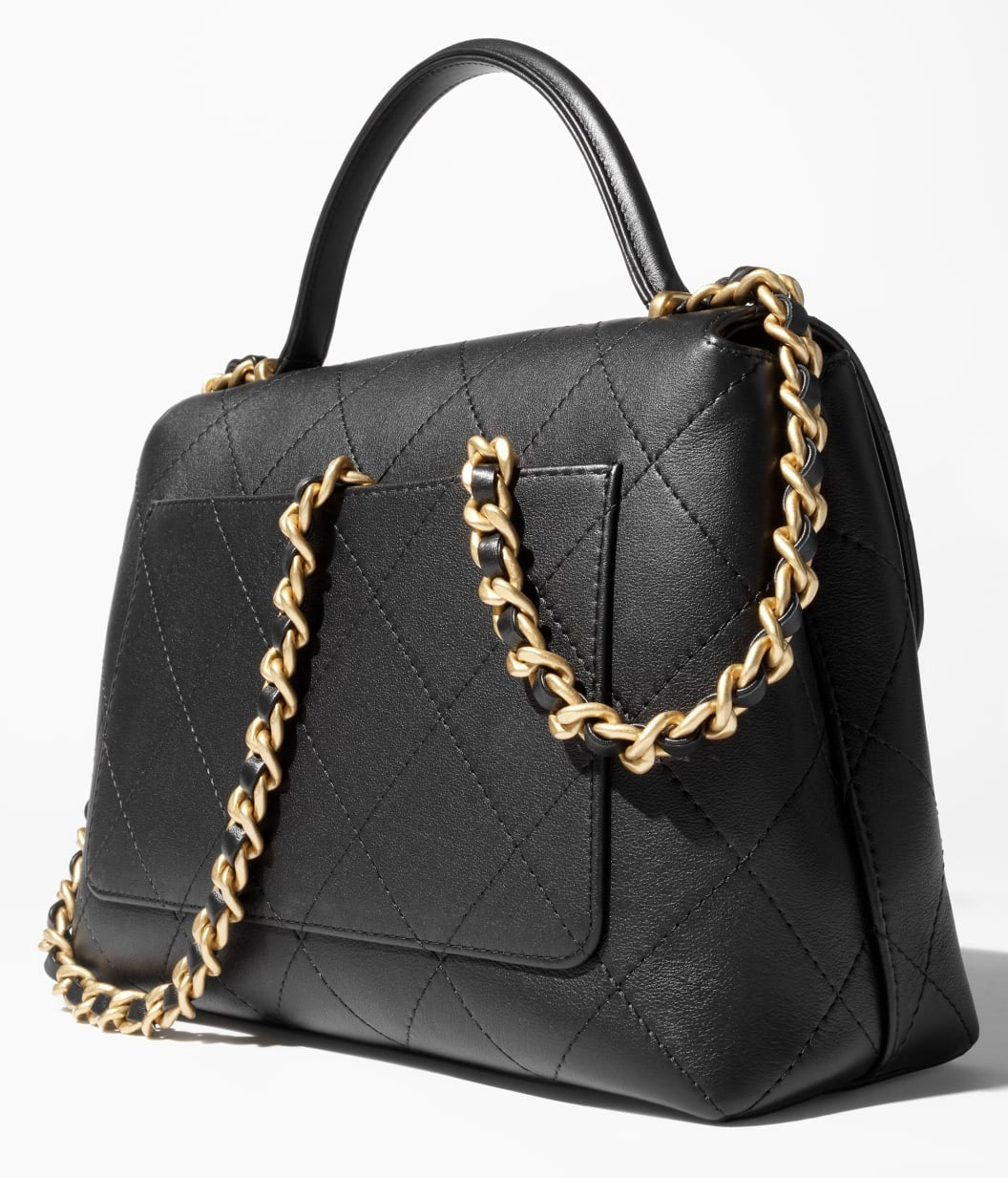 Large Flap Bag With Top Handle