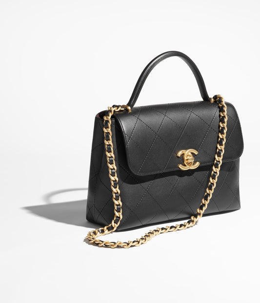 Large Flap Bag With Top Handle