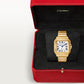 Santos de Cartier Medium 35.1mm Yellow Gold Silvered Opaline Dial Yellow Gold Bracelet Self-Winding Watch