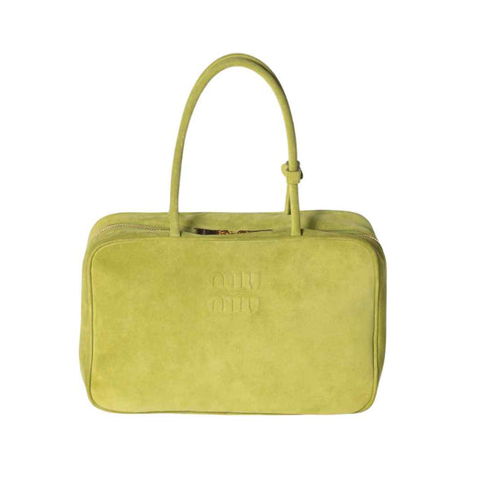 Miu Suede Beau Top-Handle Bag