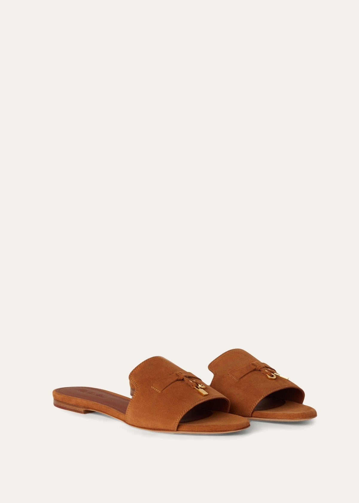 Saffron Tea - Alchermes Summer  Charms Sandal  Suede Goatskin