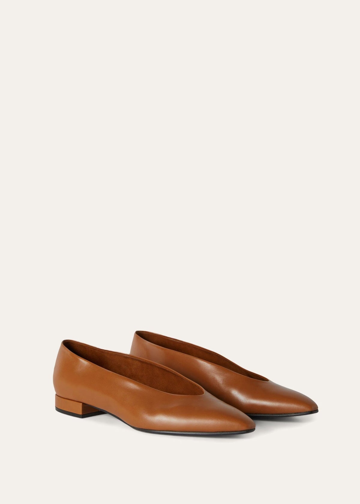 Black - Fireplace Rebecca Ballet Flat  Calfskin
