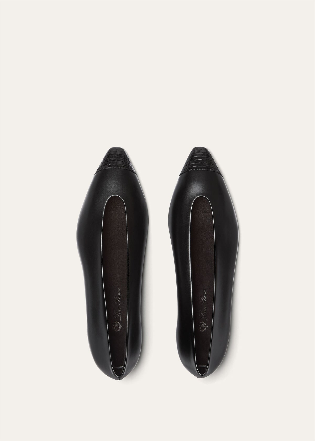 Rebecca Cap Toe Ballet Flat  Natural Calfskin