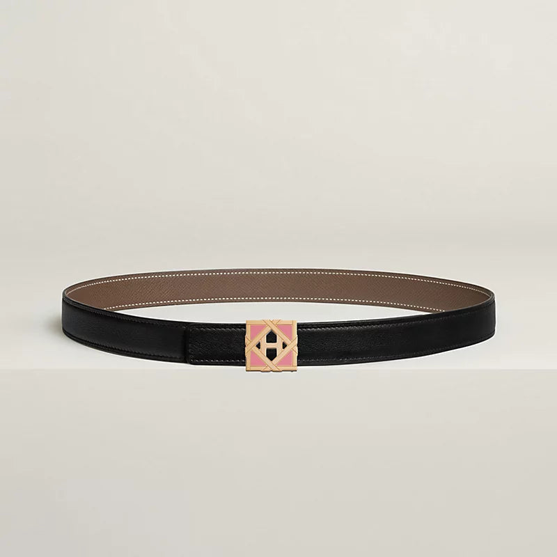 H Roseraie Belt Buckle & Hermès Sur Mer Reversible Leather Strap 24 MM