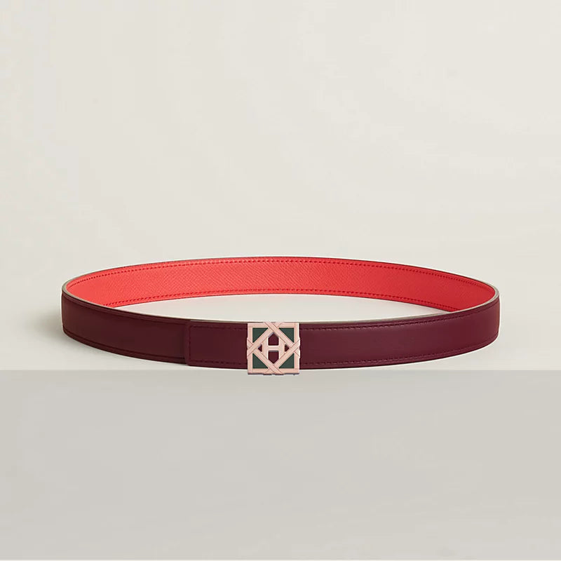 H Roseraie Belt Buckle & Hermès Sur Mer Reversible Leather Strap 24 MM
