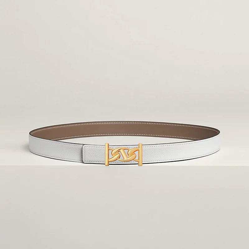 إبزيم حزام My H وحزام جلدي قابل للعكس من Hermès Sur Mer مقاس 24 مم