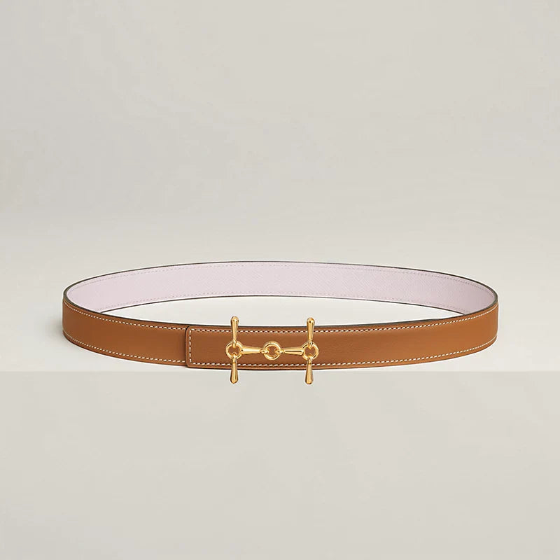 إبزيم حزام H Equestre وحزام جلدي قابل للعكس من Hermès Sur Mer مقاس 24 مم