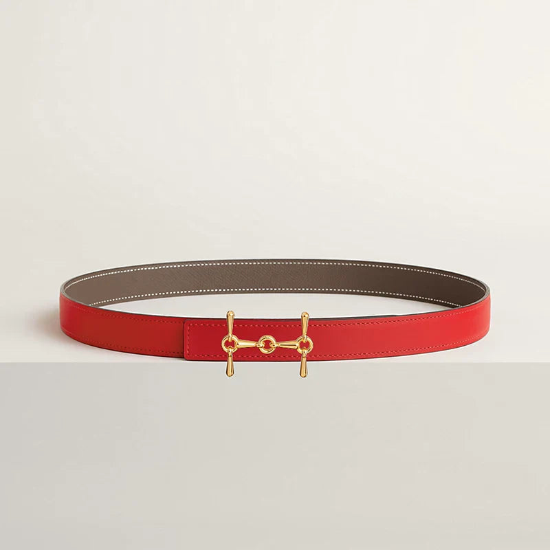 إبزيم حزام H Equestre وحزام جلدي قابل للعكس من Hermès Sur Mer مقاس 24 مم