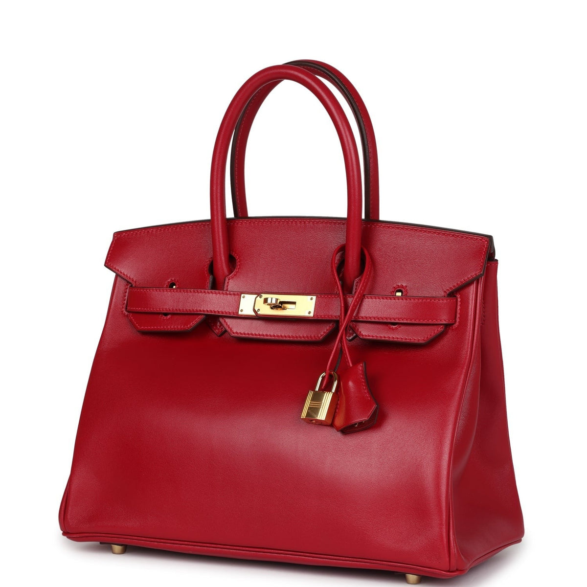 Birkin 30 Rouge Vif Tadelakt Gold Hardware